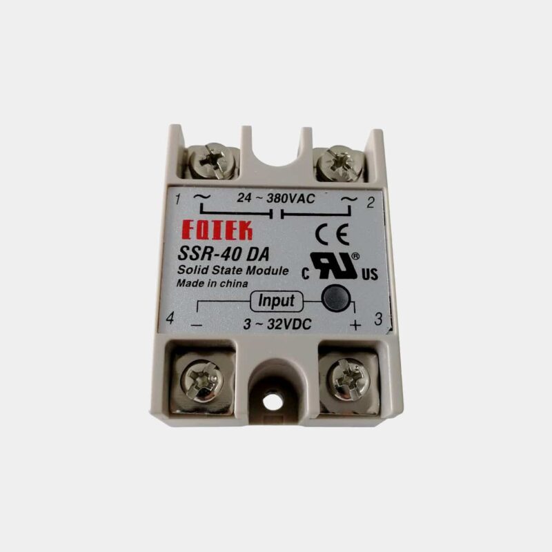 Solid State Relay for Heater Control isolated on a white background.